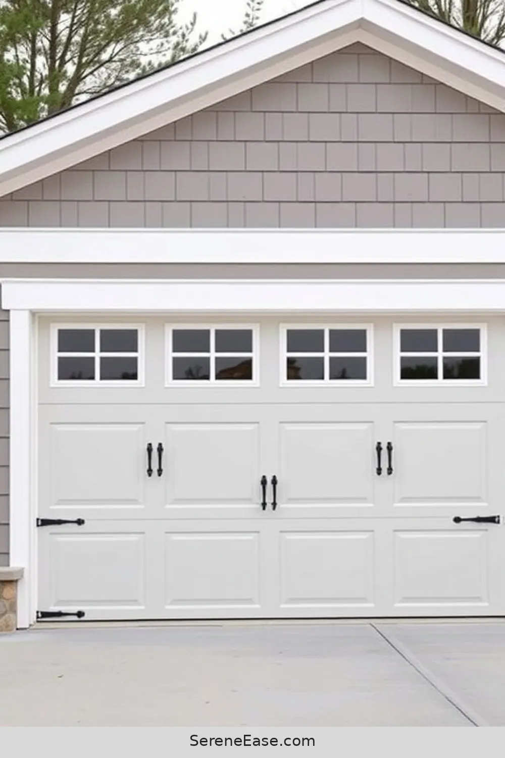 24 Ways to Achieve Monochromatic Garage in Modern Farmhouse Style 6 Select Coordinating Trim Colors for 24 Ways to Achieve Monochromatic Garage in Modern Farmhouse Style