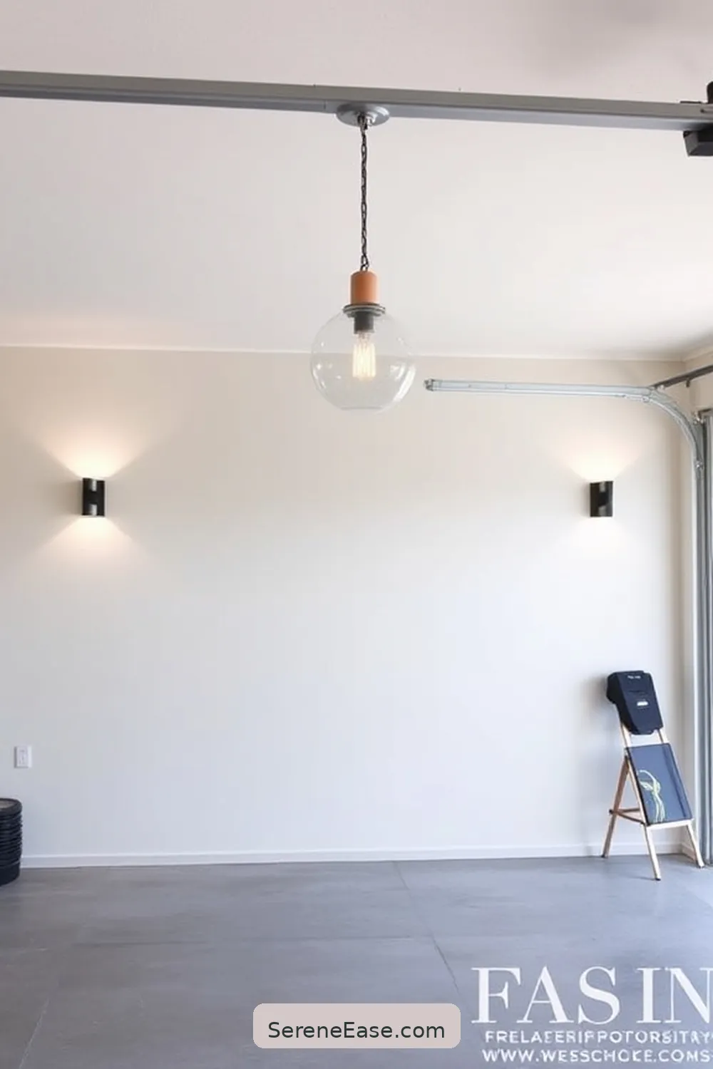 24 Ways to Achieve Monochromatic Garage in Modern Farmhouse Style 16 Use Uniform Lighting Fixtures for 24 Ways to Achieve Monochromatic Garage in Modern Farmhouse Style