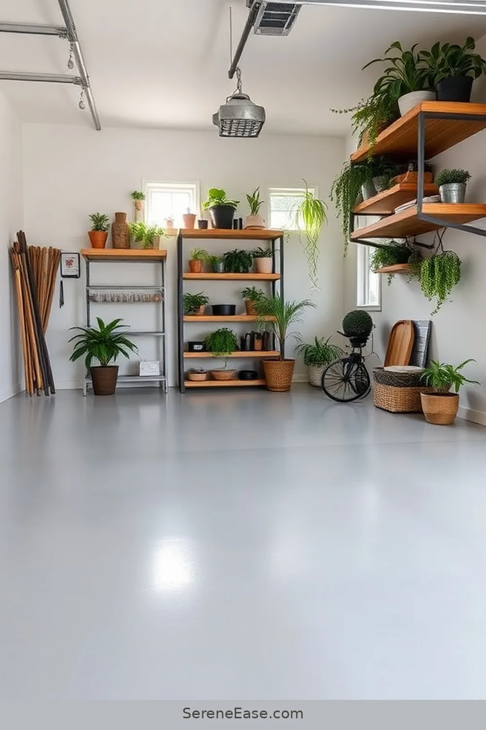 24 Ways to Achieve Monochromatic Garage in Modern Farmhouse Style 19 Use a Single Color for Flooring for 24 Ways to Achieve Monochromatic Garage in Modern Farmhouse Style