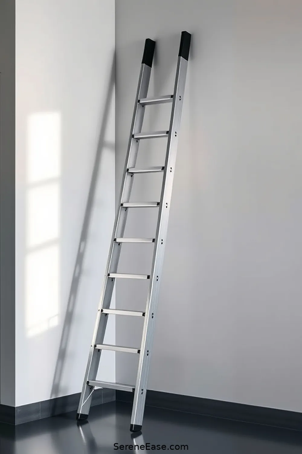 24 Ways to Add Metallic Accents in a Minimalist Garage Style 21 Aluminum Ladder for 24 Ways to Add Metallic Accents in a Minimalist Garage Style