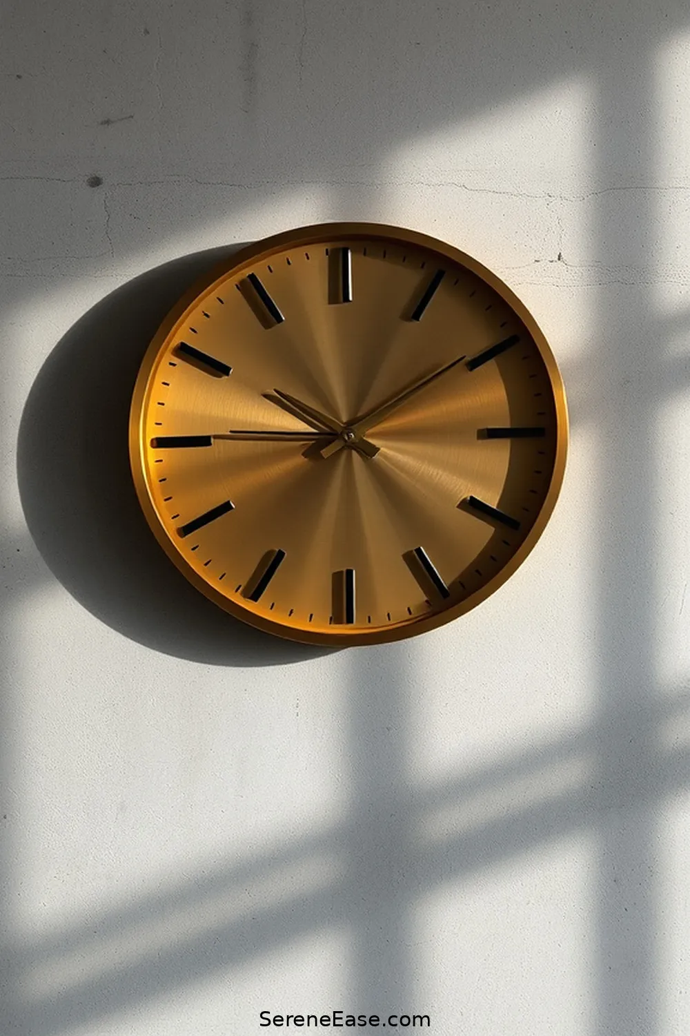 24 Ways to Add Metallic Accents in a Minimalist Garage Style 22 Brass Wall Clock for 24 Ways to Add Metallic Accents in a Minimalist Garage Style