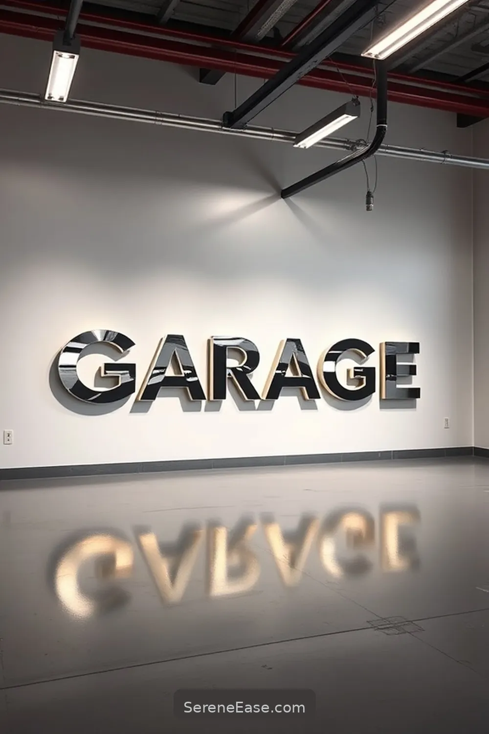 24 Ways to Add Metallic Accents in a Minimalist Garage Style 17 Polished Metal Signs for 24 Ways to Add Metallic Accents in a Minimalist Garage Style