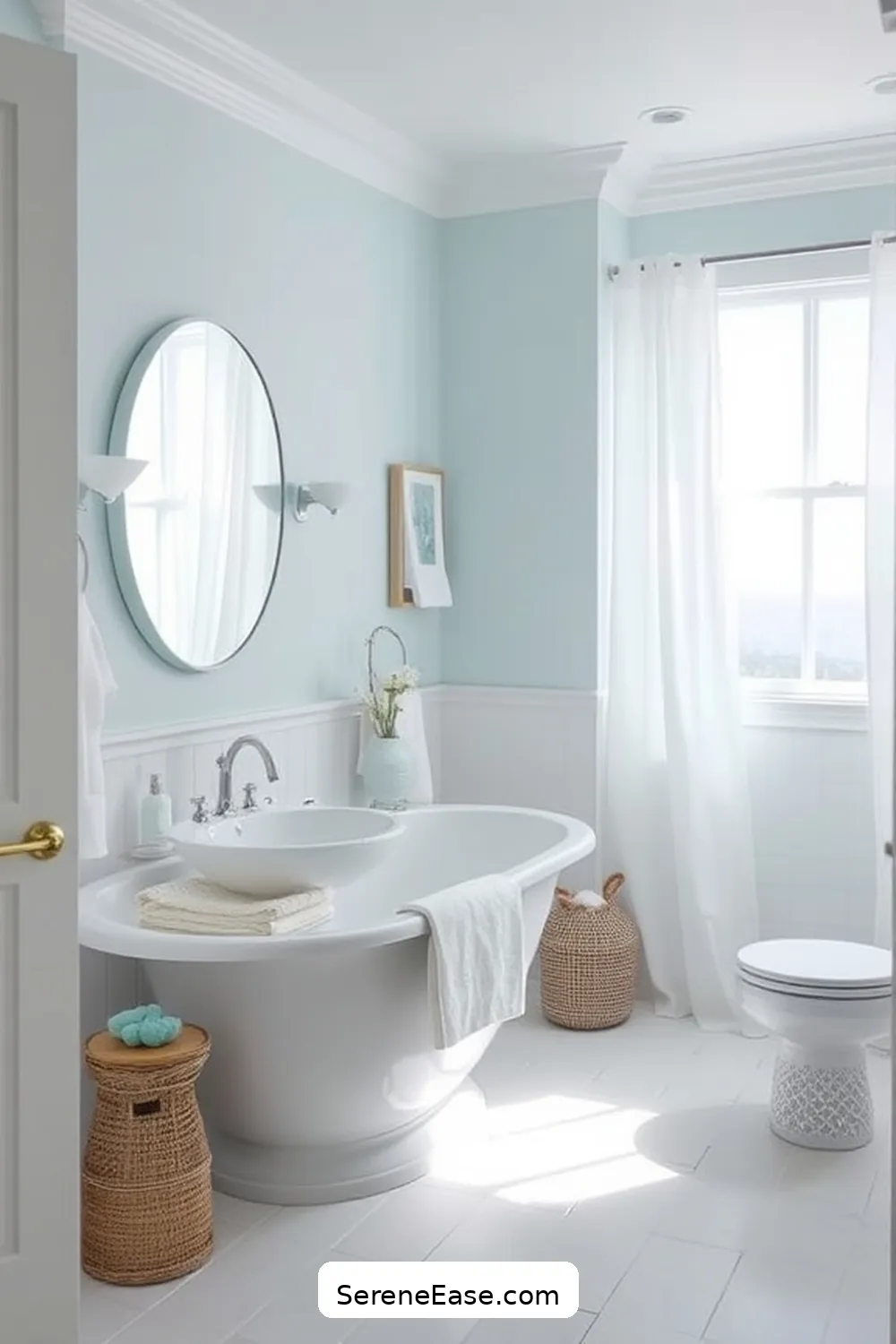 24 Ways to Create a Monochromatic Coastal Style Bathroom 23 Add a Sea Breeze Scent for 24 Ways to Create a Monochromatic Coastal Style Bathroom