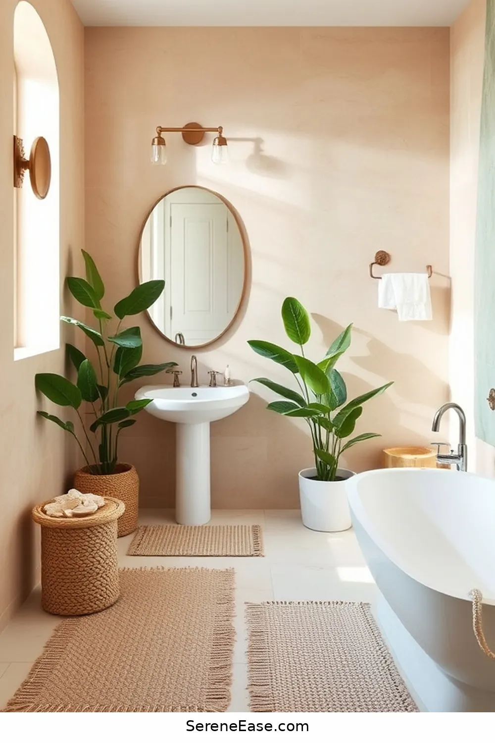 24 Ways to Create a Monochromatic Coastal Style Bathroom 3 Incorporate Sandy Neutrals for 24 Ways to Create a Monochromatic Coastal Style Bathroom