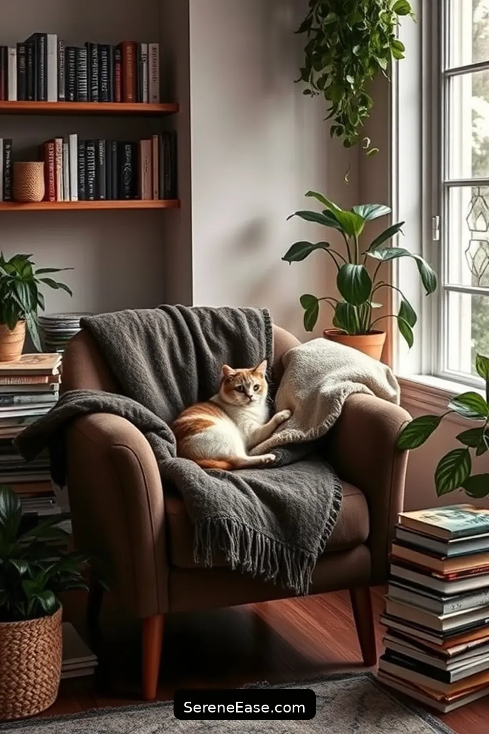 24 Ways to Embrace Monochromatic Library Bohemian Style 9 Create a Cozy Reading Nook for 24 Ways to Embrace Monochromatic Library Bohemian Style
