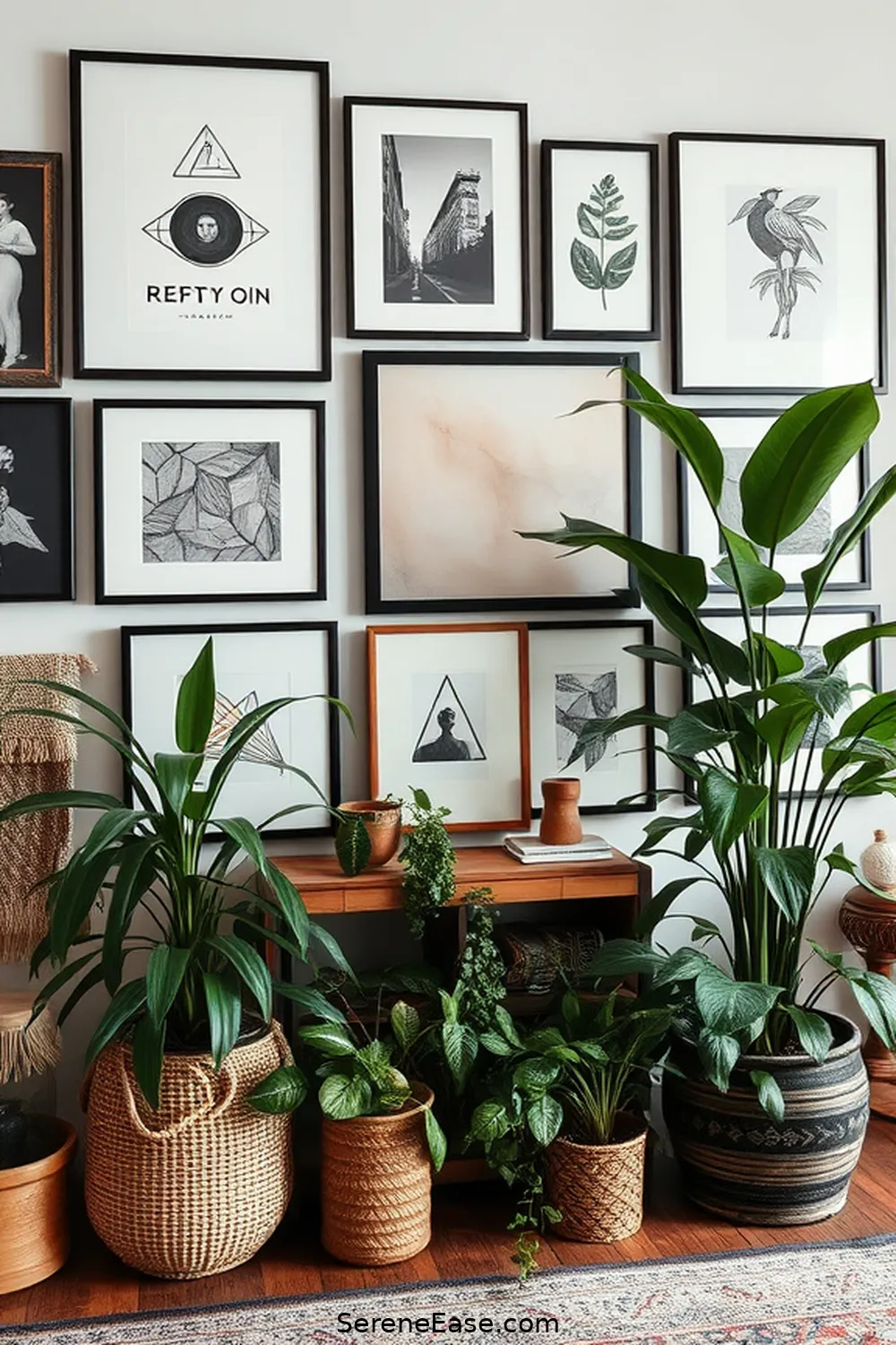 24 Ways to Embrace Monochromatic Library Bohemian Style 12 Hang Art in a Gallery Wall for 24 Ways to Embrace Monochromatic Library Bohemian Style