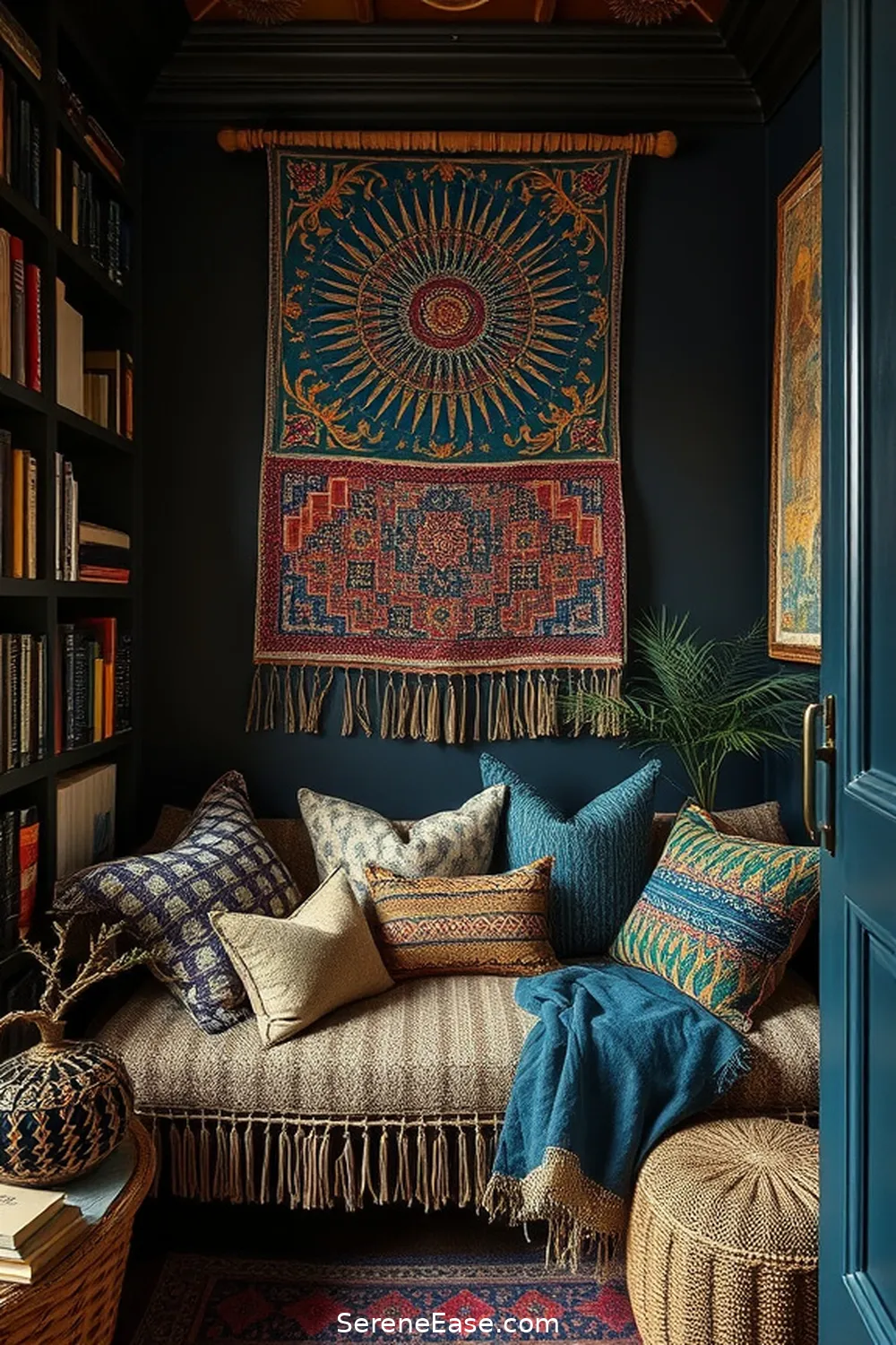 24 Ways to Embrace Monochromatic Library Bohemian Style 15 Integrate Woven Textiles for 24 Ways to Embrace Monochromatic Library Bohemian Style
