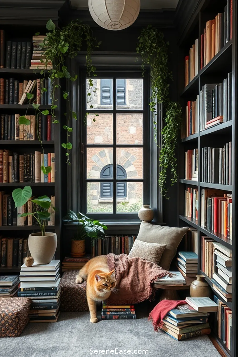 24 Ways to Embrace Monochromatic Library Bohemian Style 10 Use Books as Decor for 24 Ways to Embrace Monochromatic Library Bohemian Style