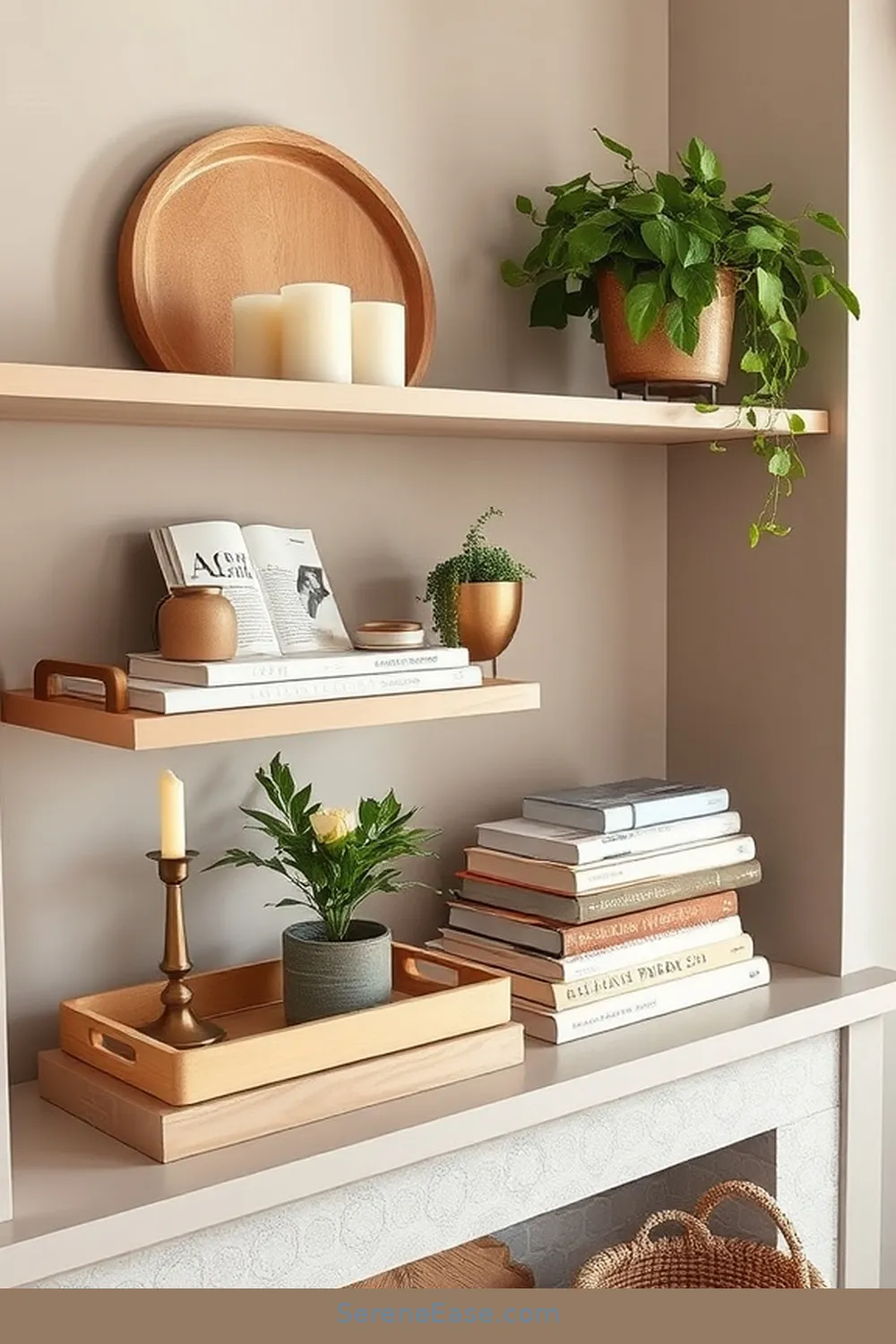 24 Ways to Embrace Monochromatic Library Bohemian Style 23 Use Decorative Trays for Organization for 24 Ways to Embrace Monochromatic Library Bohemian Style