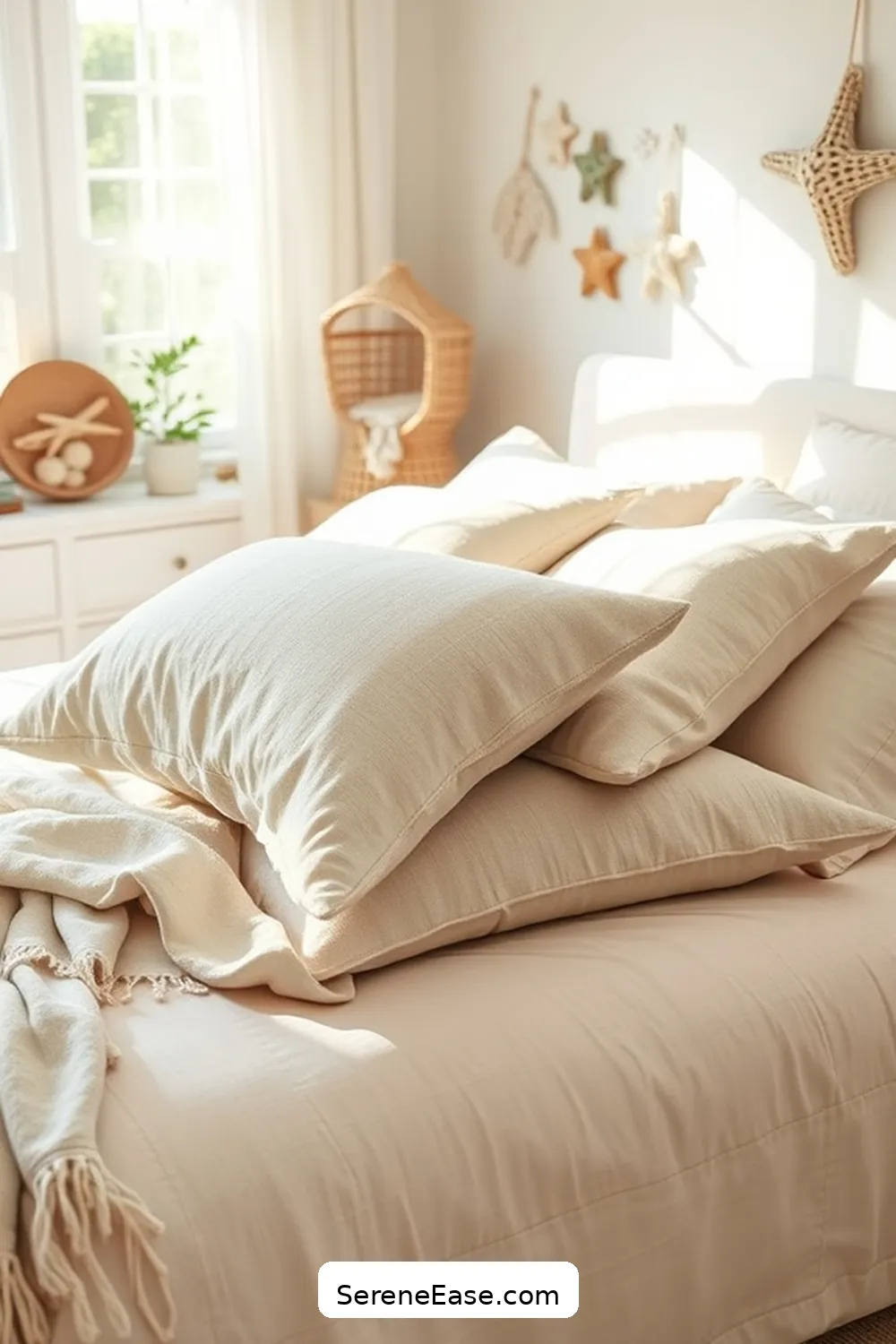 24 Ways to Incorporate Earth Tones in Coastal Nursery Style 17 Use Natural Linen for Cushions for 24 Ways to Incorporate Earth Tones in Coastal Nursery Style