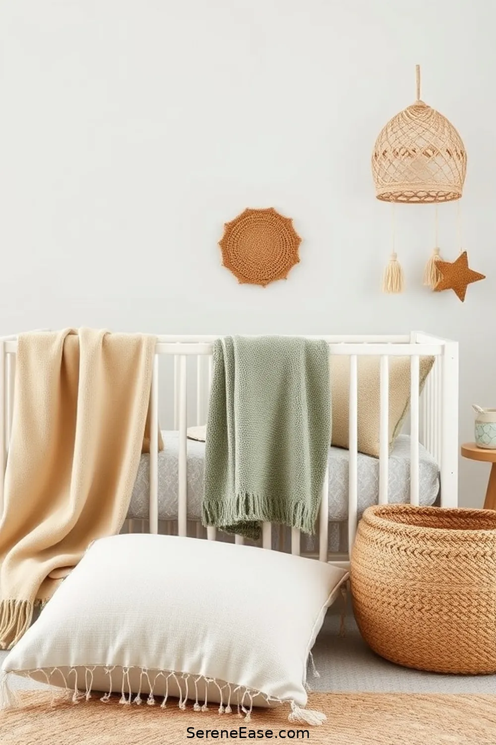 24 Ways to Incorporate Earth Tones in Coastal Nursery Style 21 Use Organic Cotton for Soft Furnishings for 24 Ways to Incorporate Earth Tones in Coastal Nursery Style