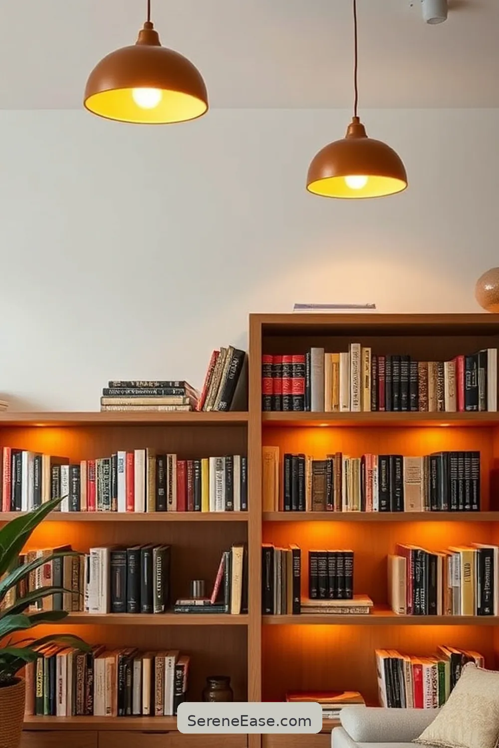 24 Ways to Incorporate Earth Tones in Minimalist Library Style 7 Choose Warm Lighting Fixtures for 24 Ways to Incorporate Earth Tones in Minimalist Library Style