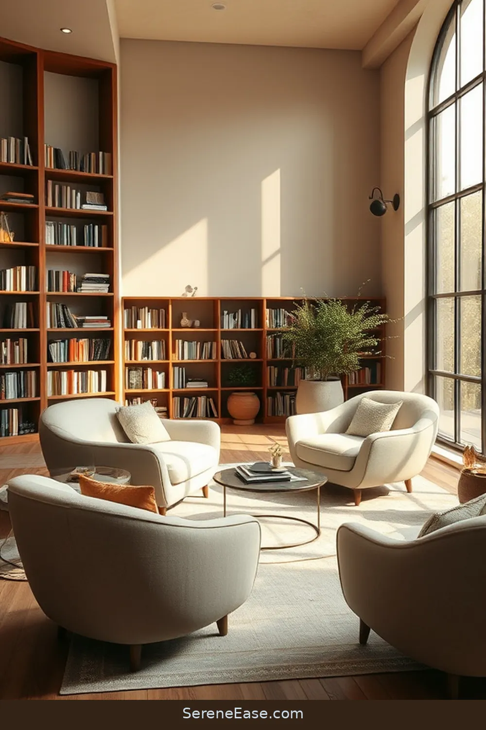 24 Ways to Incorporate Earth Tones in Minimalist Library Style 19 Incorporate Soft, Organic Shapes for 24 Ways to Incorporate Earth Tones in Minimalist Library Style