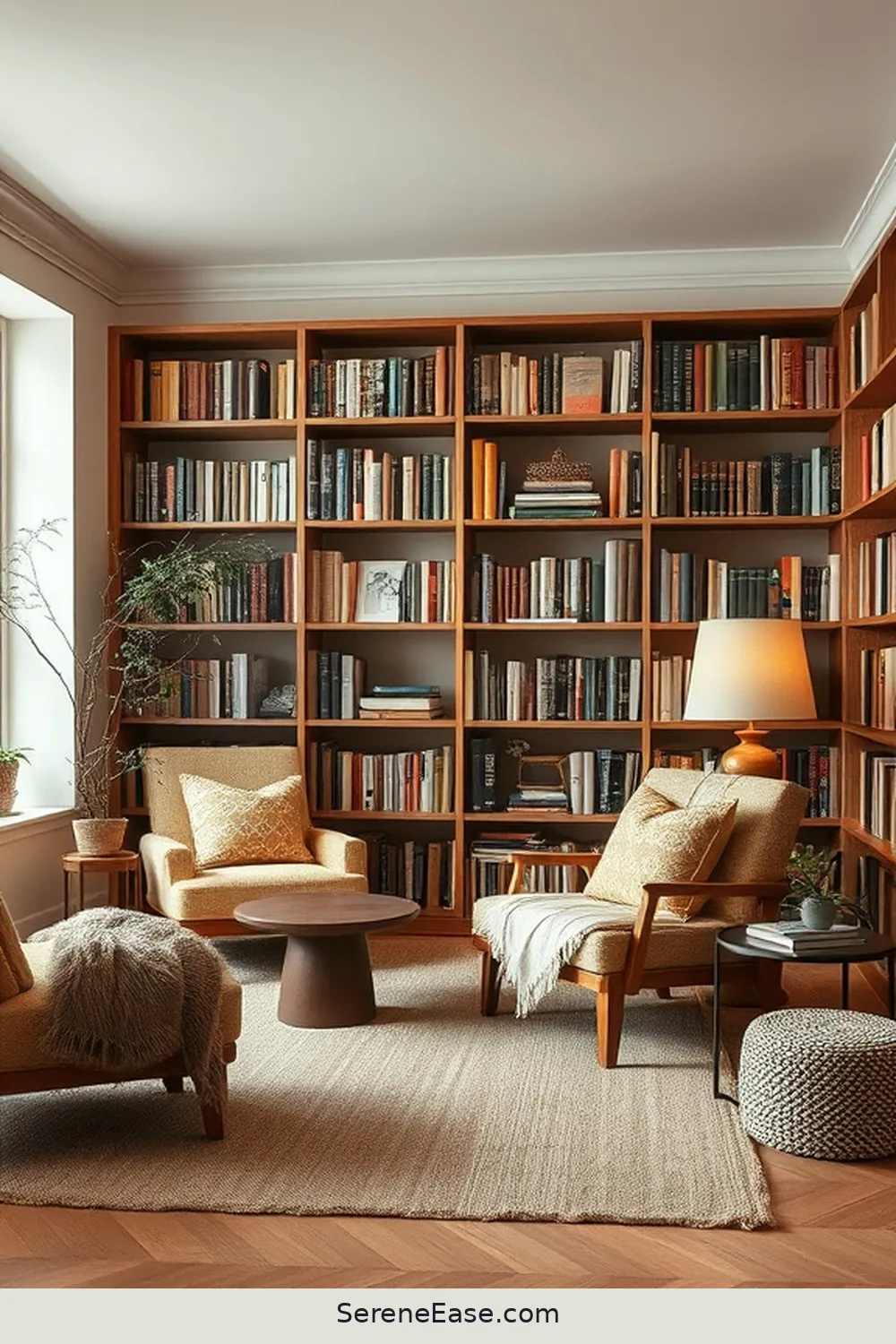 24 Ways to Incorporate Earth Tones in Minimalist Library Style 23 Mix Textures for Depth for 24 Ways to Incorporate Earth Tones in Minimalist Library Style