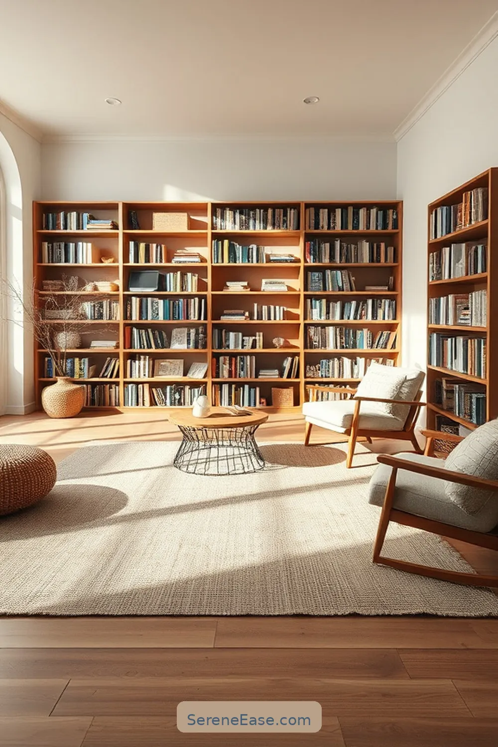 24 Ways to Incorporate Earth Tones in Minimalist Library Style 6 Select Natural Fiber Rugs for 24 Ways to Incorporate Earth Tones in Minimalist Library Style