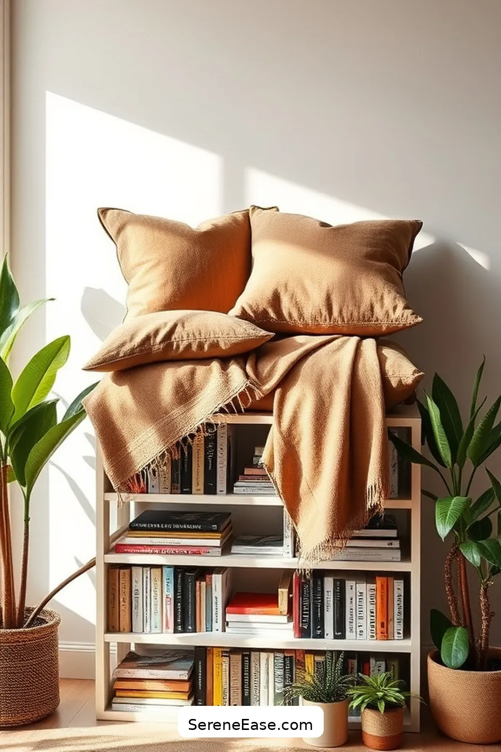 24 Ways to Incorporate Earth Tones in Minimalist Library Style 4 Use Earthy Textiles for 24 Ways to Incorporate Earth Tones in Minimalist Library Style