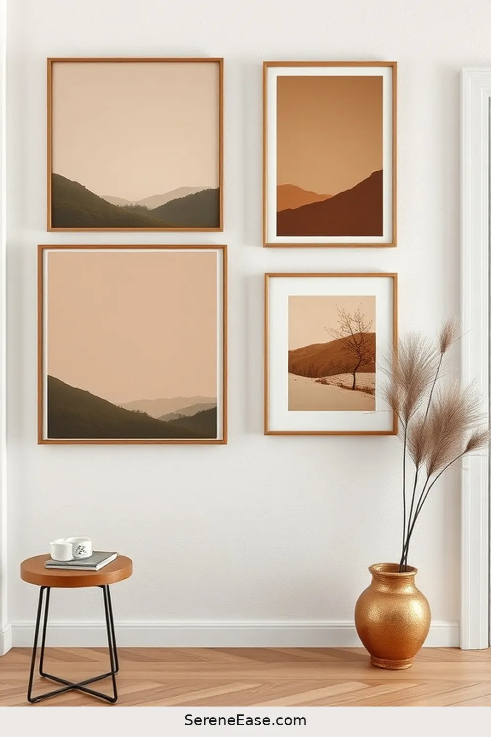 Hang Earth-Toned Artwork for 24 Ways to Incorporate Earth Tones in Scandinavian Style Entryways