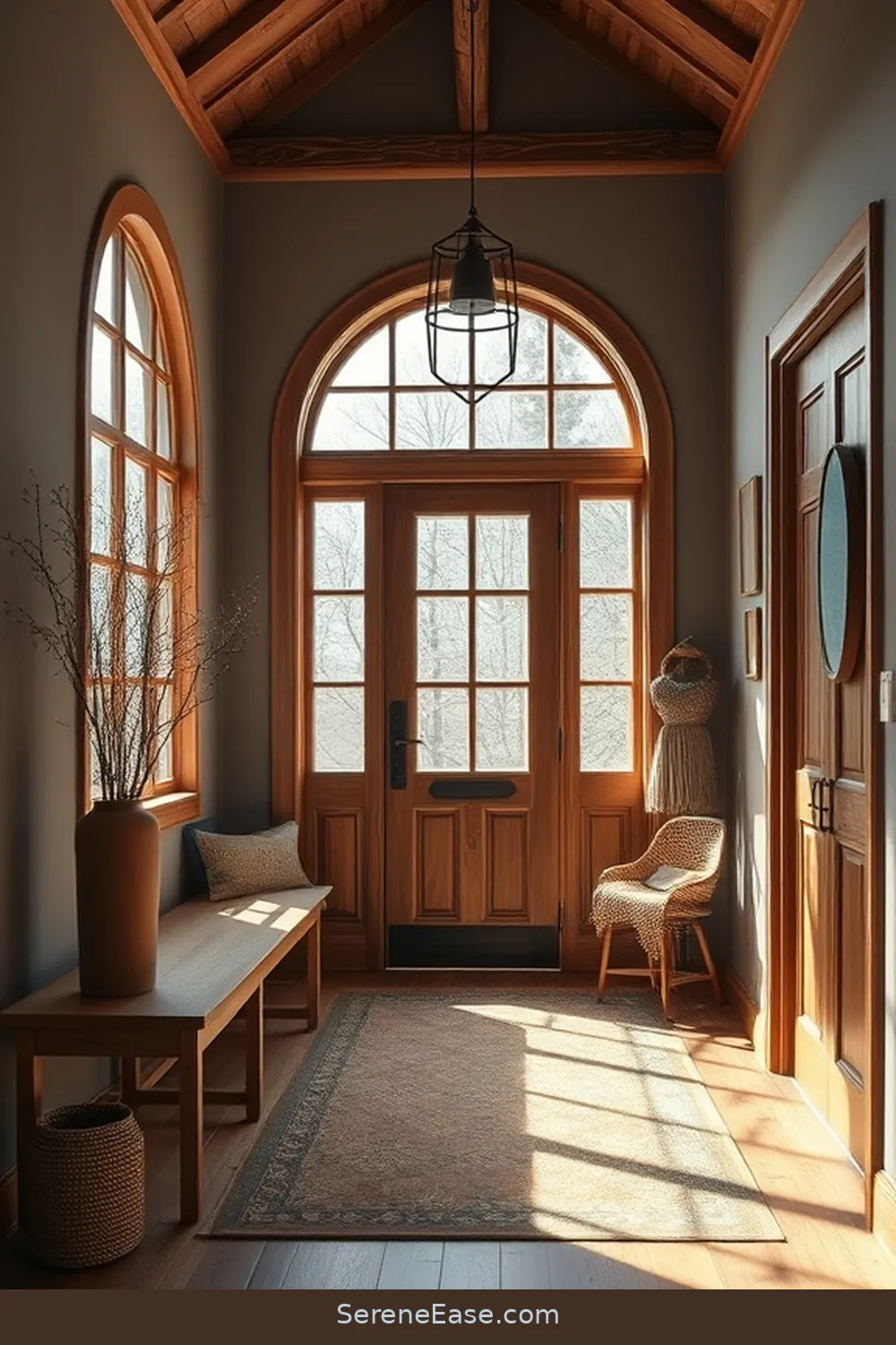 Incorporate Wooden Elements for 24 Ways to Incorporate Earth Tones in Scandinavian Style Entryways