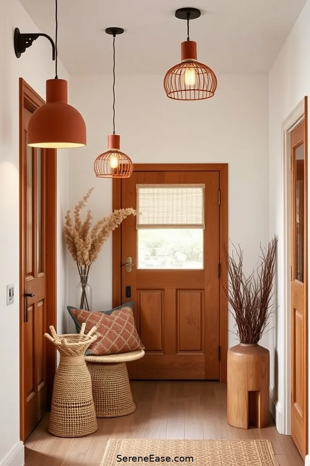 Select Earthy Lighting Fixtures for 24 Ways to Incorporate Earth Tones in Scandinavian Style Entryways