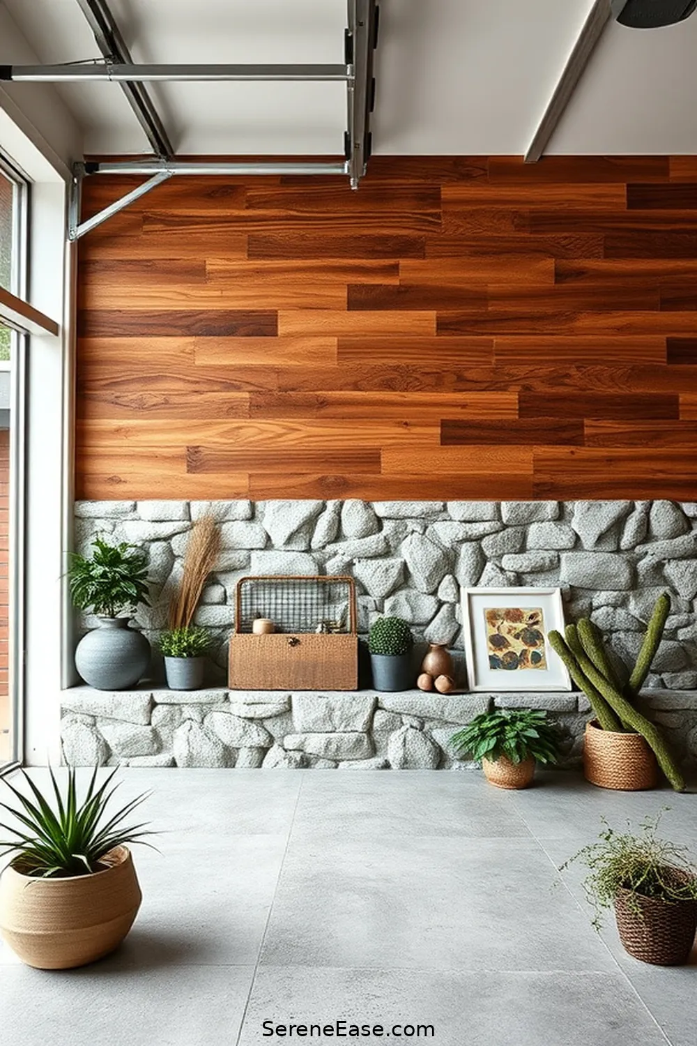 24 Ways to Incorporate Earth Tones in Scandinavian Style Garage 11 Create a Feature Wall With Natural Materials for 24 Ways to Incorporate Earth Tones in Scandinavian Style Garage