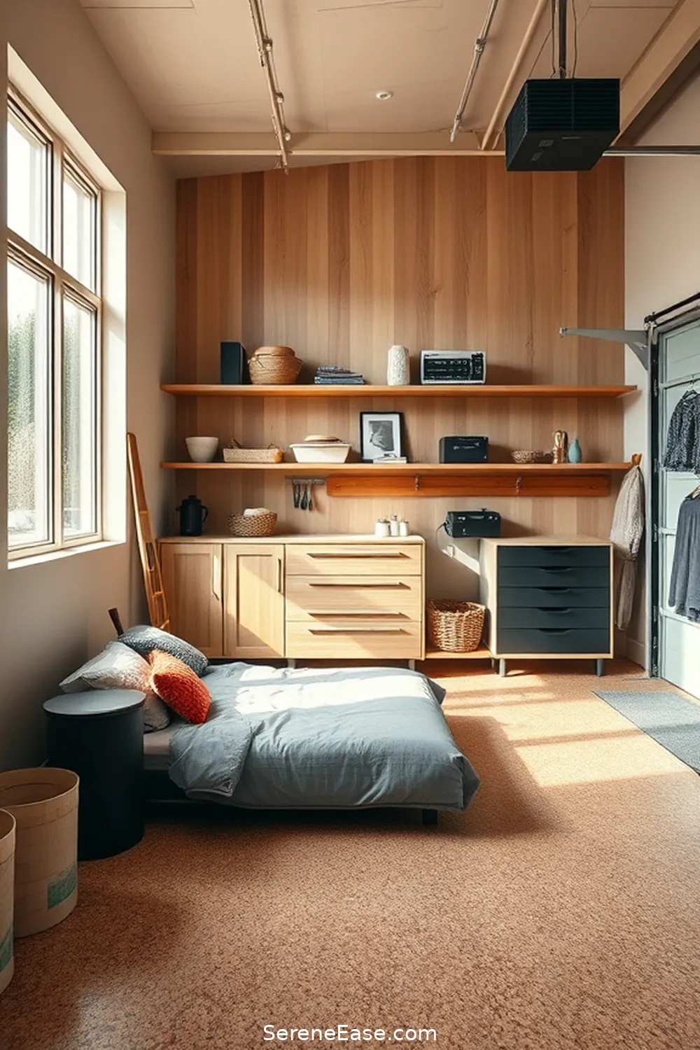 24 Ways to Incorporate Earth Tones in Scandinavian Style Garage 7 Install a Cork Flooring for 24 Ways to Incorporate Earth Tones in Scandinavian Style Garage
