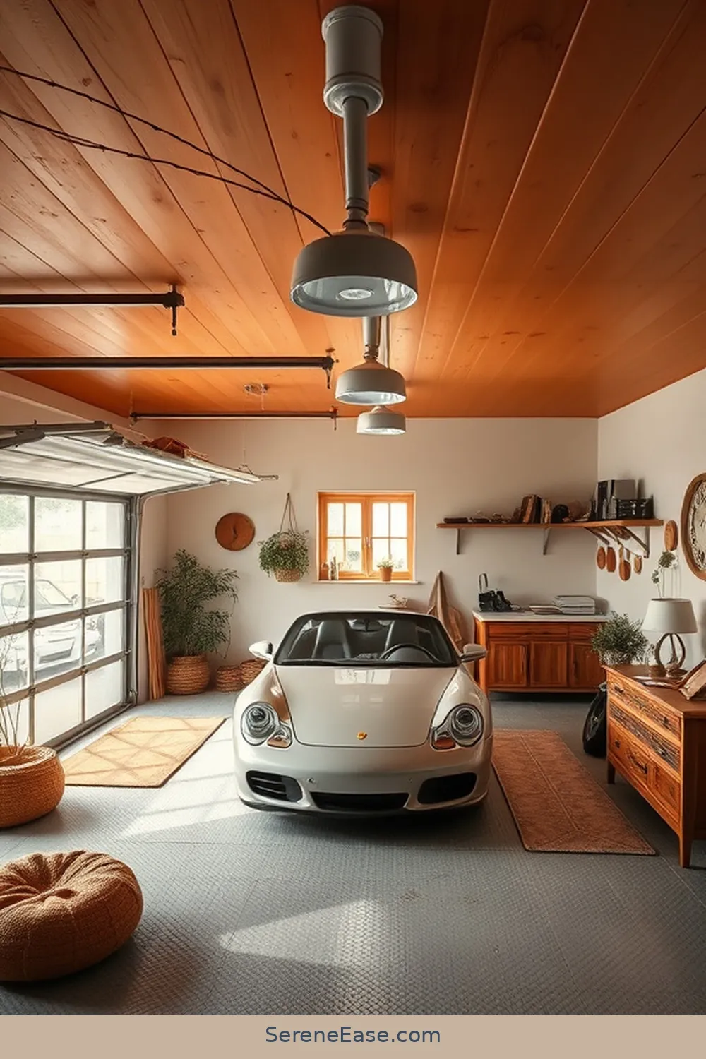 24 Ways to Incorporate Earth Tones in Scandinavian Style Garage 13 Paint the Ceiling in a Warm Hue for 24 Ways to Incorporate Earth Tones in Scandinavian Style Garage
