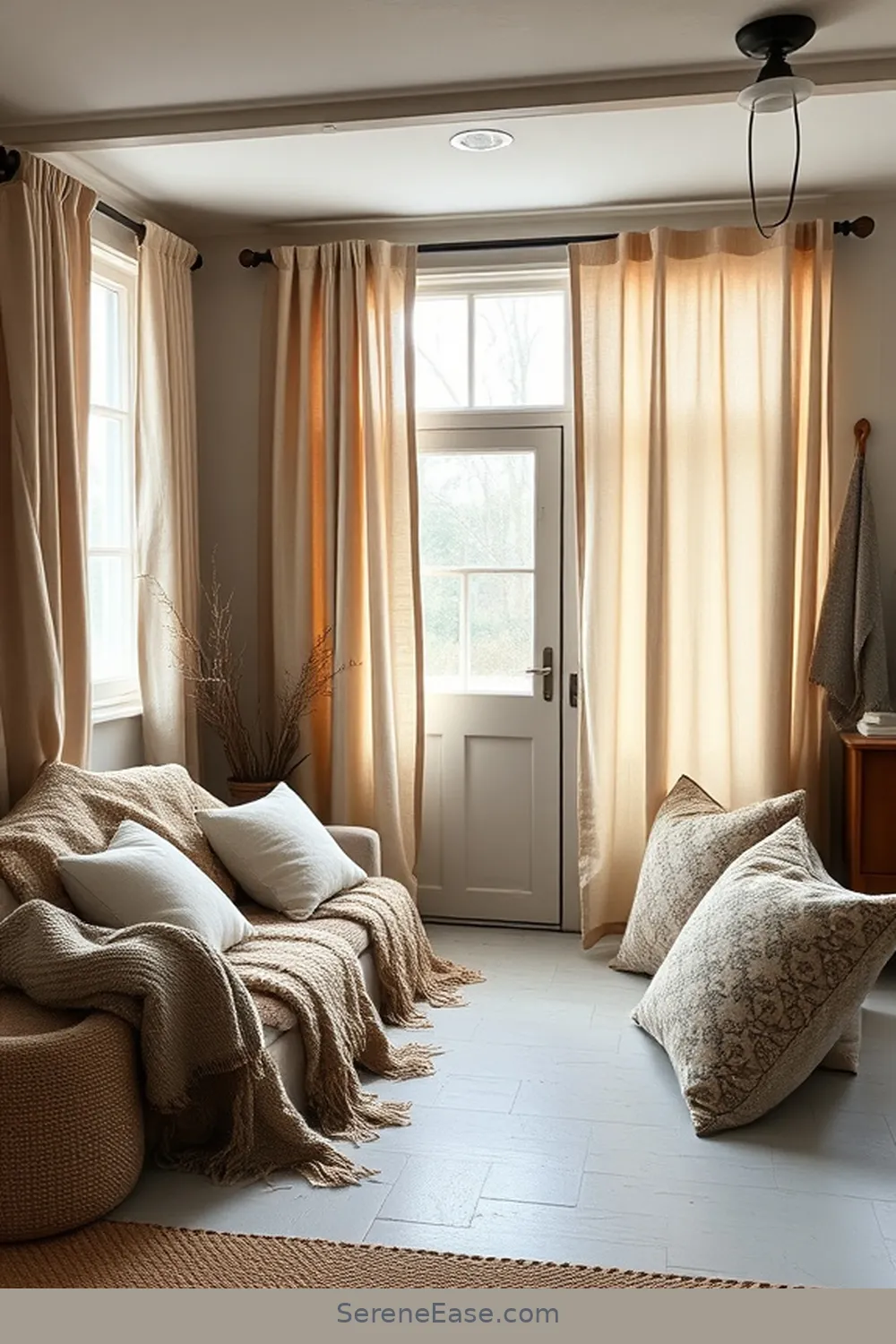 24 Ways to Incorporate Earth Tones in Scandinavian Style Garage 9 Utilize Soft Textiles in Earth Tones for 24 Ways to Incorporate Earth Tones in Scandinavian Style Garage