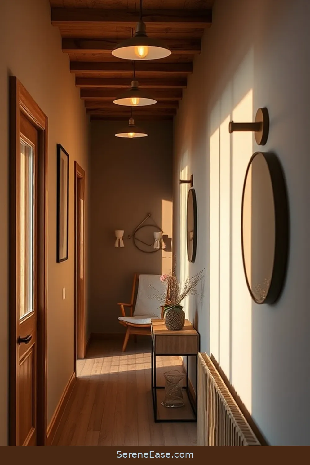 24 Ways to Incorporate Earth Tones in Scandinavian Style Hallways 8 Opt for Warm Lighting Fixtures for 24 Ways to Incorporate Earth Tones in Scandinavian Style Hallways