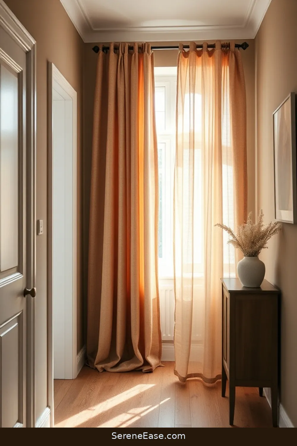 24 Ways to Incorporate Earth Tones in Scandinavian Style Hallways 14 Select Natural Fiber Curtains for 24 Ways to Incorporate Earth Tones in Scandinavian Style Hallways