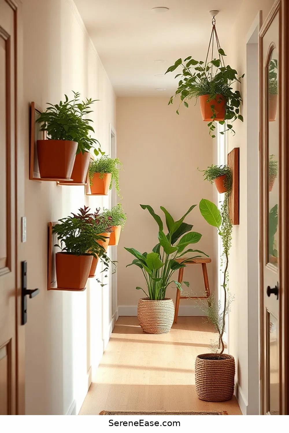 24 Ways to Incorporate Earth Tones in Scandinavian Style Hallways 24 Utilize Wall-mounted Planters for 24 Ways to Incorporate Earth Tones in Scandinavian Style Hallways