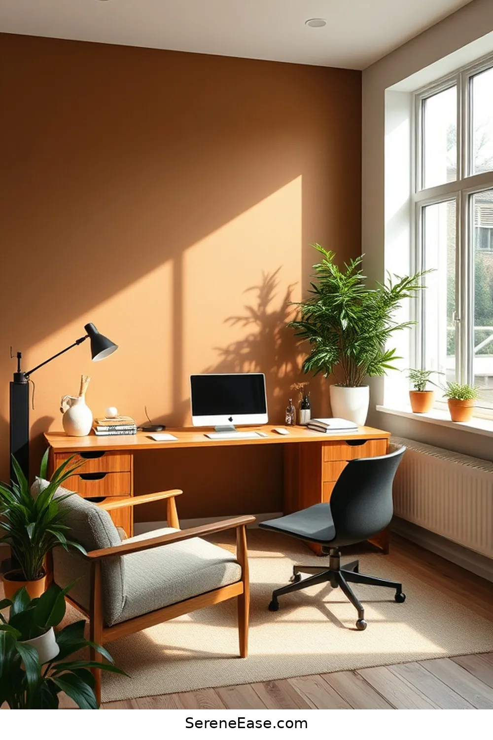 24 Ways to Incorporate Earth Tones in Your Scandinavian Style Home Office 24 Add a Minimalist Color Block for 24 Ways to Incorporate Earth Tones in Your Scandinavian Style Home Office