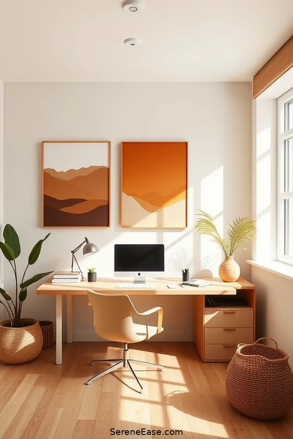24 Ways to Incorporate Earth Tones in Your Scandinavian Style Home Office 10 Choose Artwork With Earth Tones for 24 Ways to Incorporate Earth Tones in Your Scandinavian Style Home Office