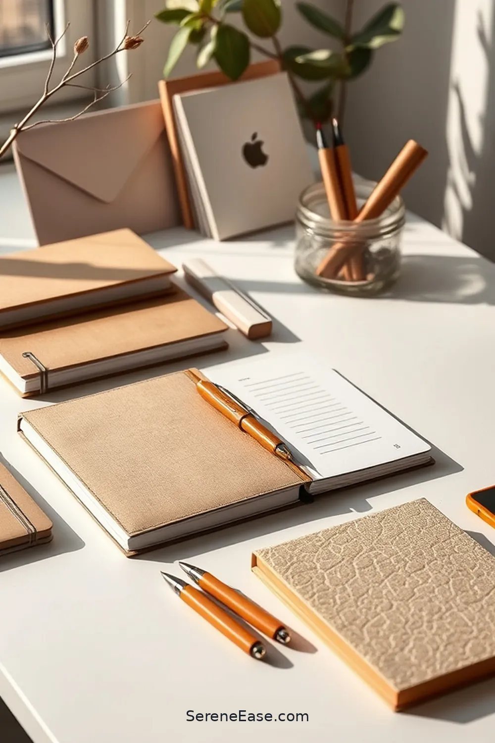24 Ways to Incorporate Earth Tones in Your Scandinavian Style Home Office 19 Use Earth Tone Stationery for 24 Ways to Incorporate Earth Tones in Your Scandinavian Style Home Office