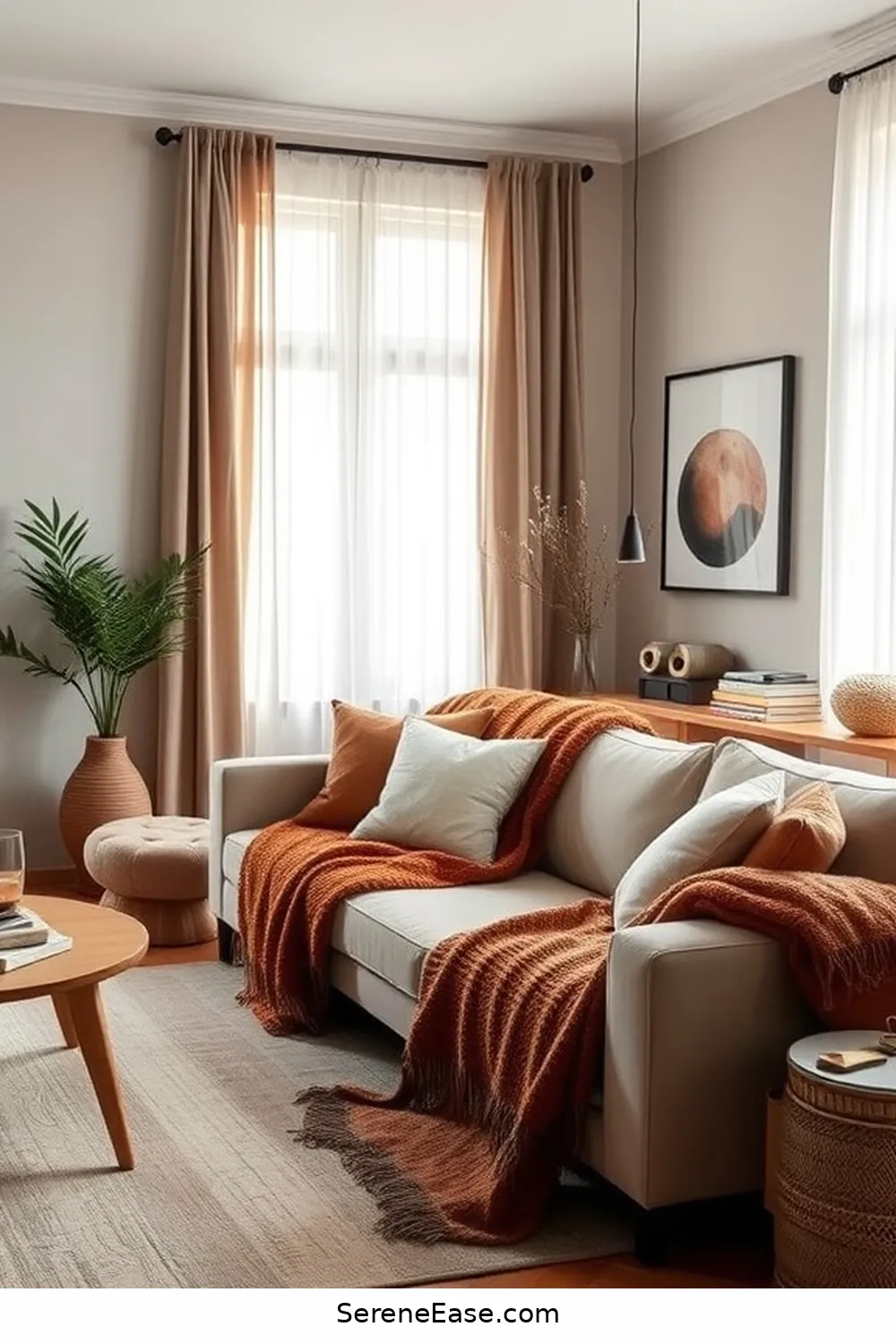 24 Ways to Incorporate Earth Tones in a Scandinavian Style Living Room 19 Add Warmth With Throws for 24 Ways to Incorporate Earth Tones in a Scandinavian Style Living Room