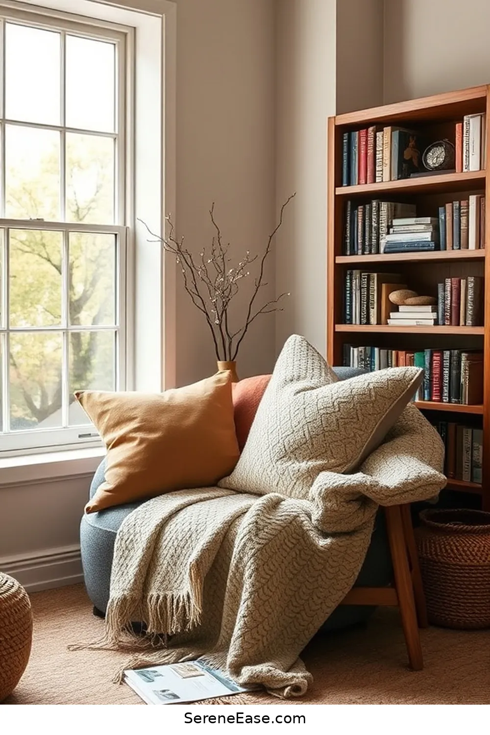 24 Ways to Incorporate Earth Tones in a Scandinavian Style Living Room 16 Create a Cozy Reading Nook for 24 Ways to Incorporate Earth Tones in a Scandinavian Style Living Room
