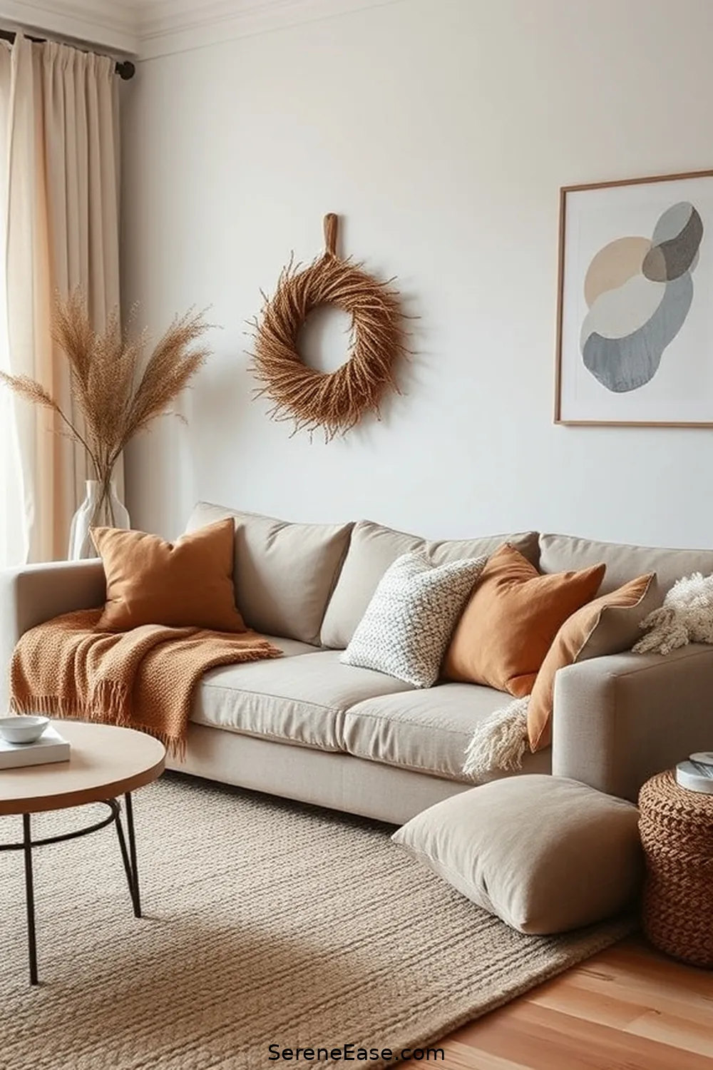 24 Ways to Incorporate Earth Tones in a Scandinavian Style Living Room 4 Incorporate Textured Fabrics for 24 Ways to Incorporate Earth Tones in a Scandinavian Style Living Room