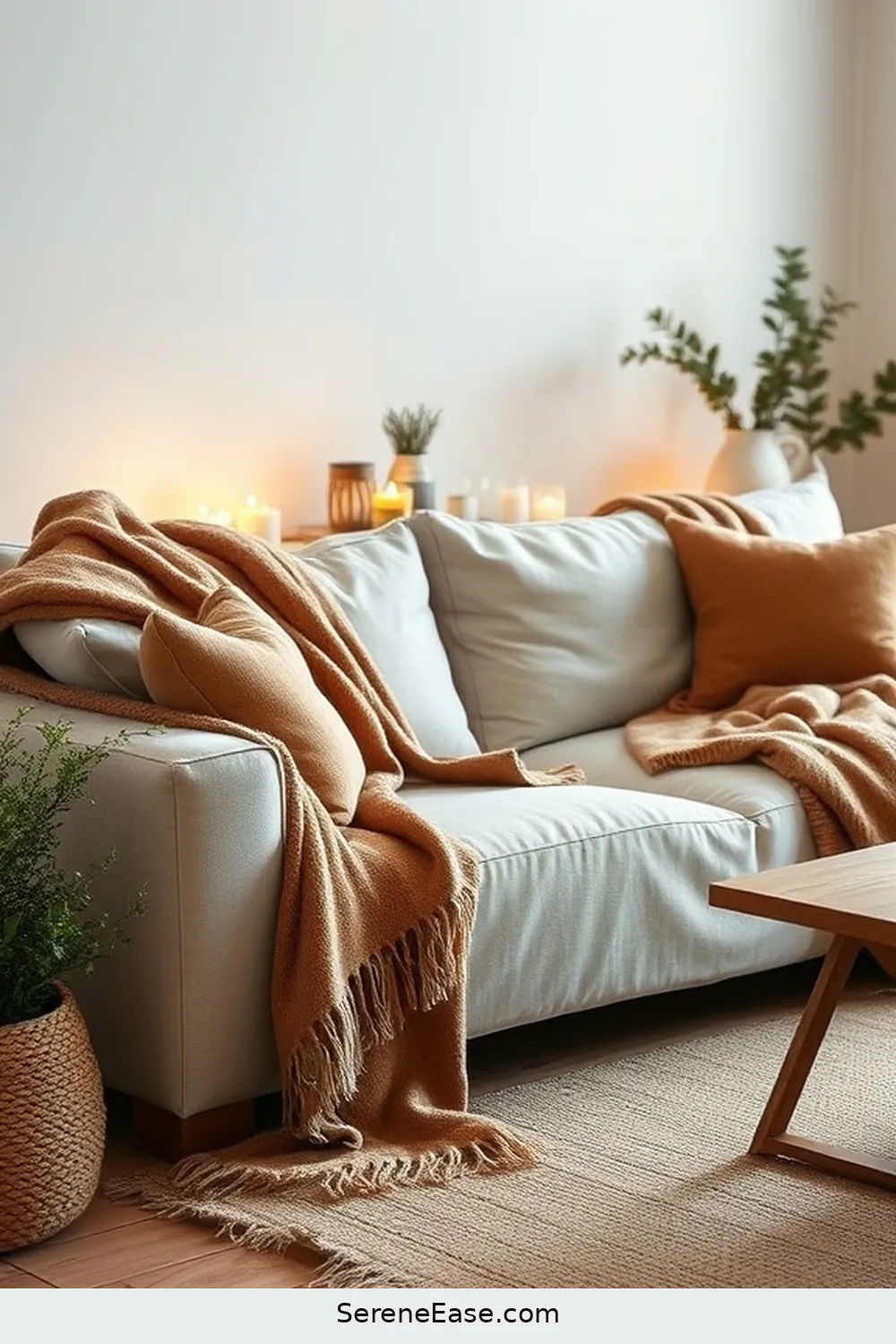 24 Ways to Incorporate Earth Tones in a Scandinavian Style Living Room 21 Use Colorful Throws and Blankets for 24 Ways to Incorporate Earth Tones in a Scandinavian Style Living Room