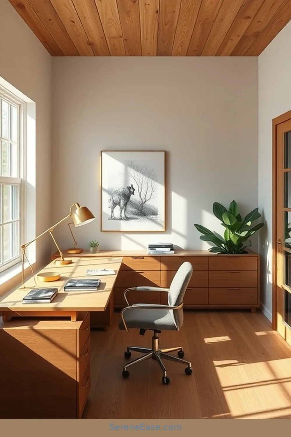 24 Ways to Incorporate Metallic Accents in a Modern Farmhouse Home Office Style 15 Gold or Silver Task Lighting for 24 Ways to Incorporate Metallic Accents in a Modern Farmhouse Home Office Style