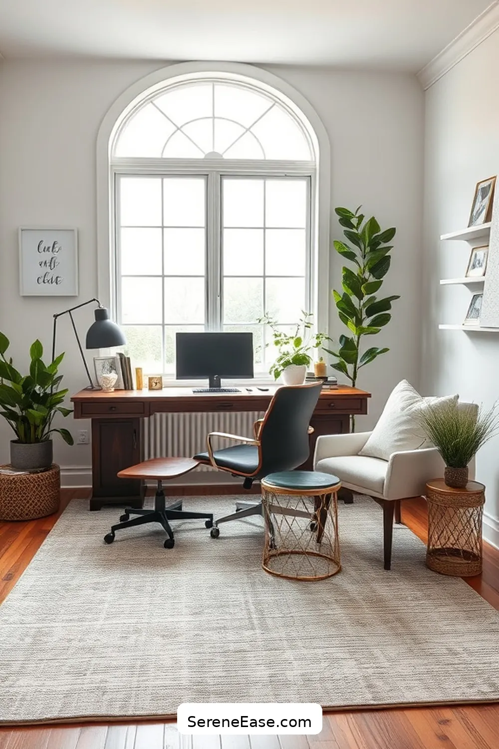 24 Ways to Incorporate Metallic Accents in a Modern Farmhouse Home Office Style 16 Metallic Accented Area Rugs for 24 Ways to Incorporate Metallic Accents in a Modern Farmhouse Home Office Style