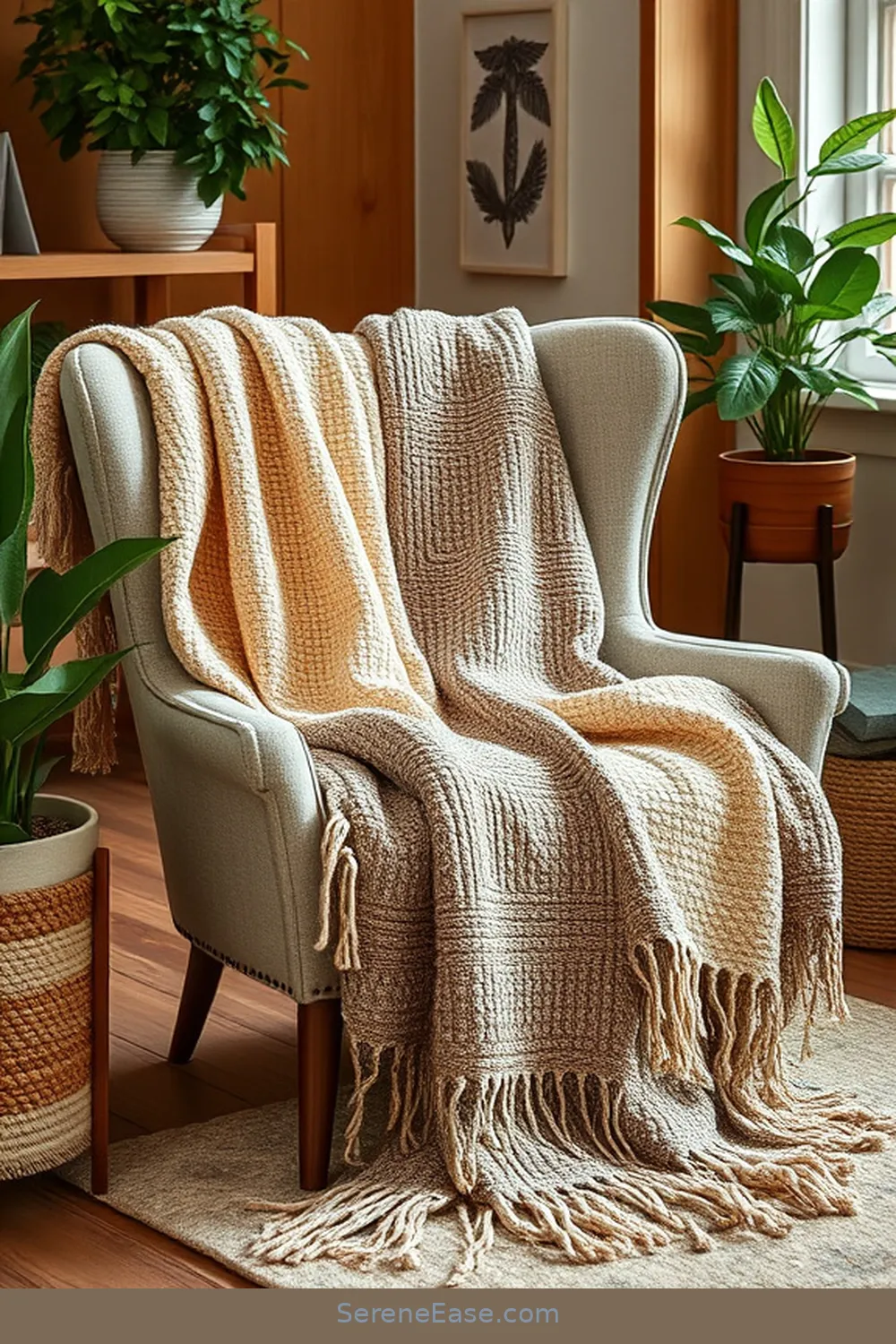 24 Ways to Incorporate Metallic Accents in a Modern Farmhouse Home Office Style 14 Shimmering Throw Blankets for 24 Ways to Incorporate Metallic Accents in a Modern Farmhouse Home Office Style