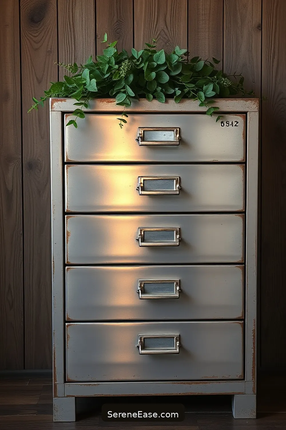 24 Ways to Incorporate Metallic Accents in a Modern Farmhouse Home Office Style 25 Vintage Metallic Filing Cabinets for 24 Ways to Incorporate Metallic Accents in a Modern Farmhouse Home Office Style