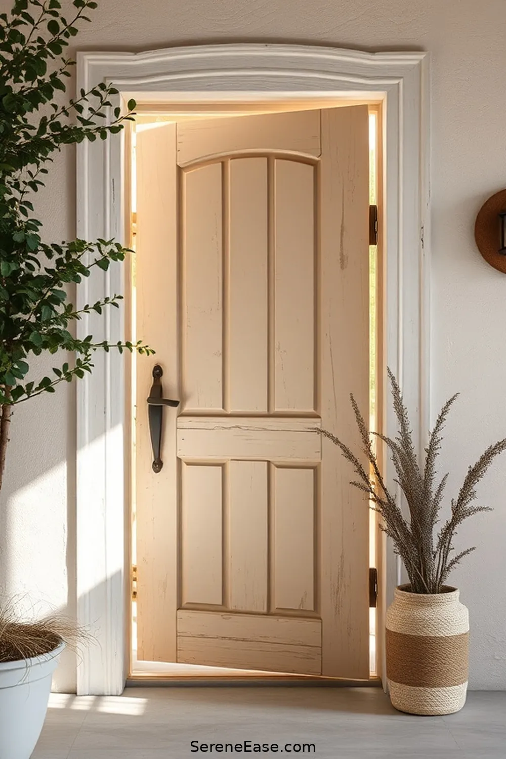 24 Ways to Incorporate Neutral Tones in a Modern Farmhouse Entryway Style 20 Opt for a Farmhouse-Style Door for 24 Ways to Incorporate Neutral Tones in a Modern Farmhouse Entryway Style