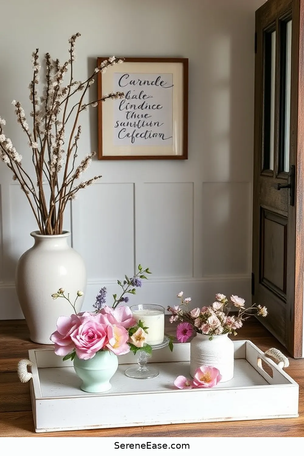 24 Ways to Incorporate Pastels in Rustic Entryway Style 19 Pastel Decorative Trays for 24 Ways to Incorporate Pastels in Rustic Entryway Style