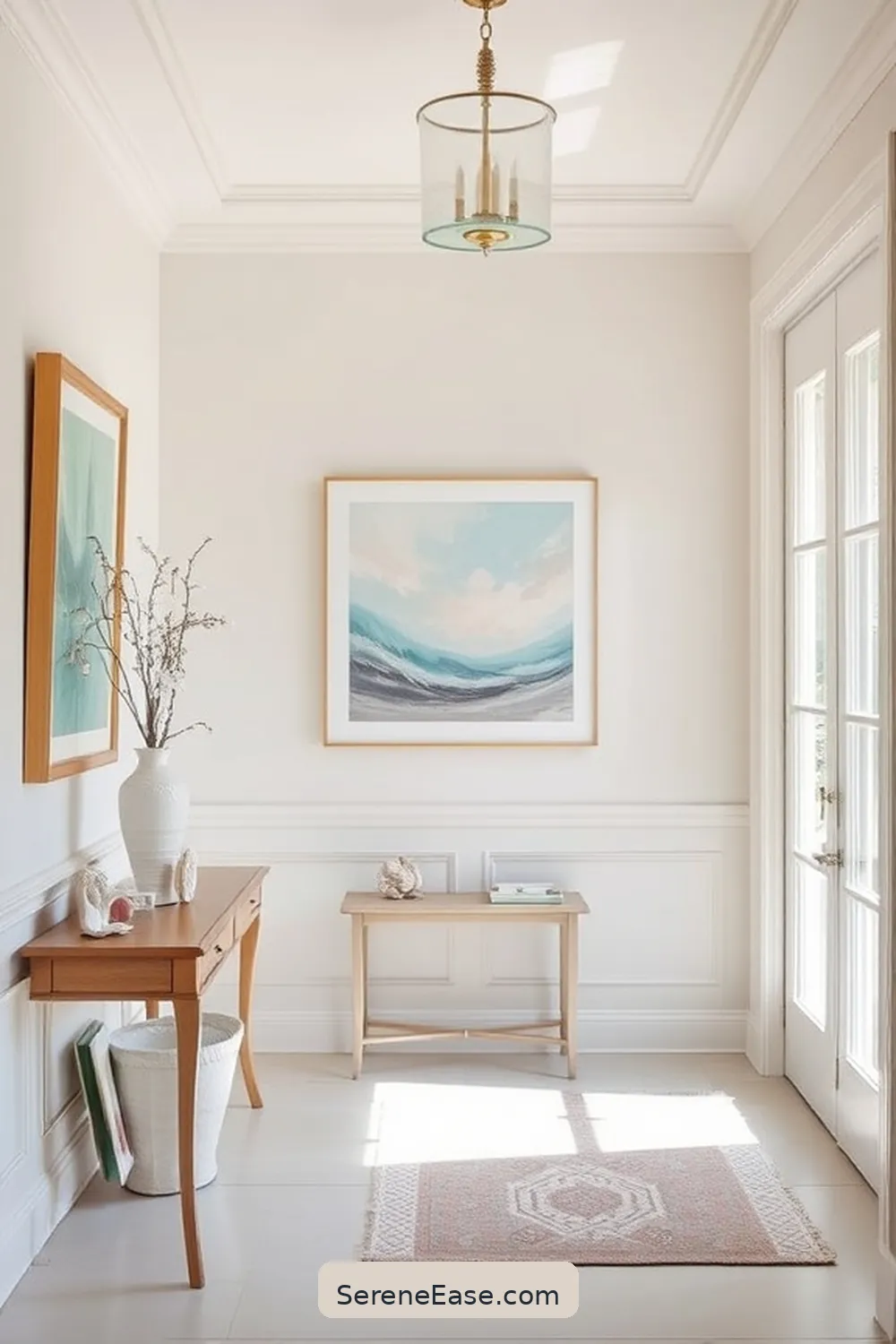 24 Ways to Incorporate Pastels in Your Coastal Entryway Style 7 Hang Pastel Artwork for 24 Ways to Incorporate Pastels in Your Coastal Entryway Style