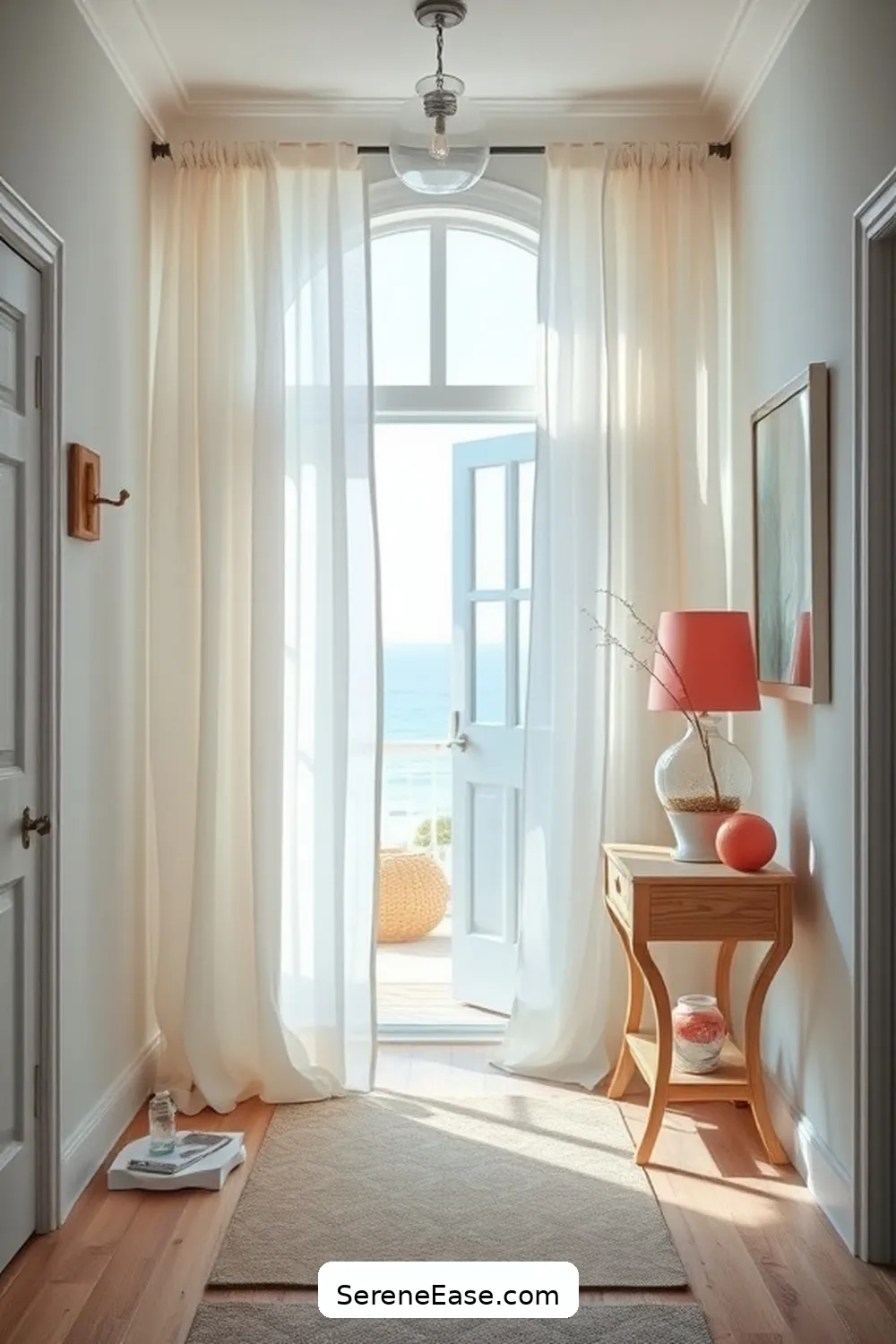 24 Ways to Incorporate Pastels in Your Coastal Entryway Style 14 Use Pastel Curtains or Drapes for 24 Ways to Incorporate Pastels in Your Coastal Entryway Style