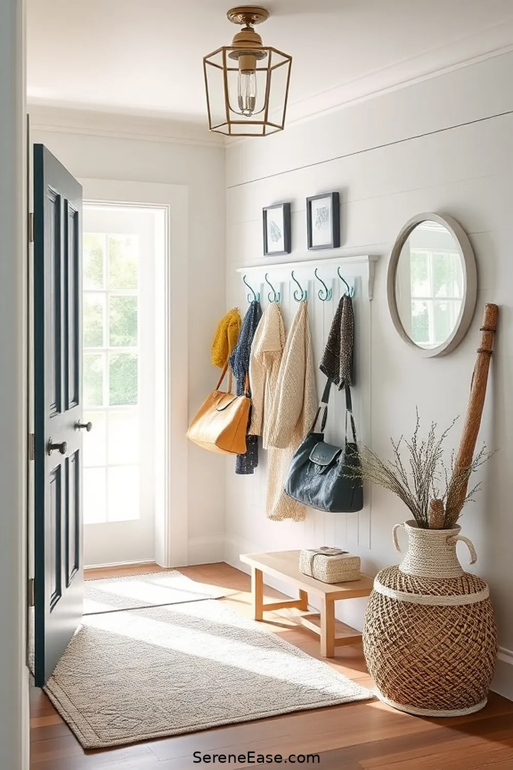 24 Ways to Incorporate Pastels in Your Coastal Entryway Style 24 Use Pastel Hooks for Coats and Bags for 24 Ways to Incorporate Pastels in Your Coastal Entryway Style