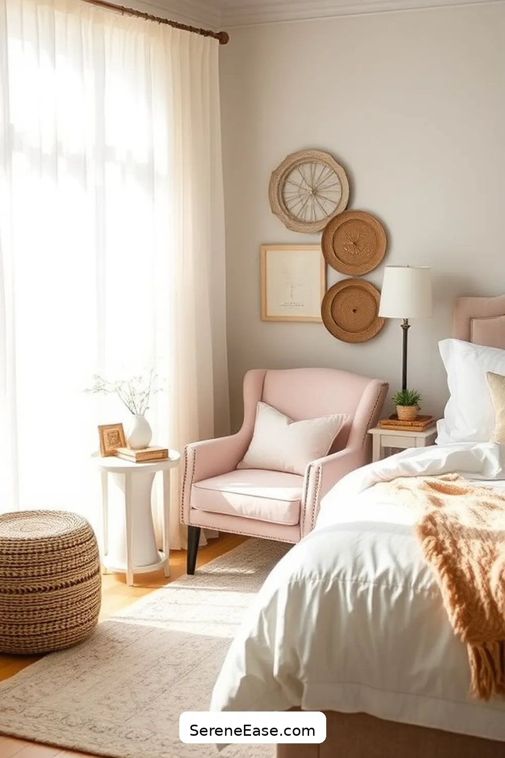24 Ways to Incorporate Pastels in a Modern Farmhouse Bedroom Style 11 Blush Pink Accent Chairs for 24 Ways to Incorporate Pastels in a Modern Farmhouse Bedroom Style
