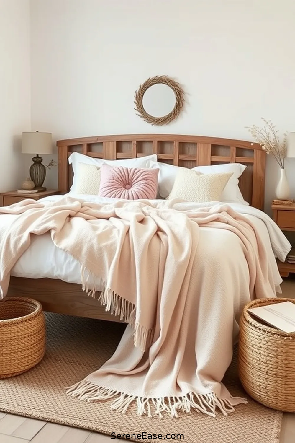 24 Ways to Incorporate Pastels in a Modern Farmhouse Bedroom Style 16 Pastel Throws for Extra Comfort for 24 Ways to Incorporate Pastels in a Modern Farmhouse Bedroom Style