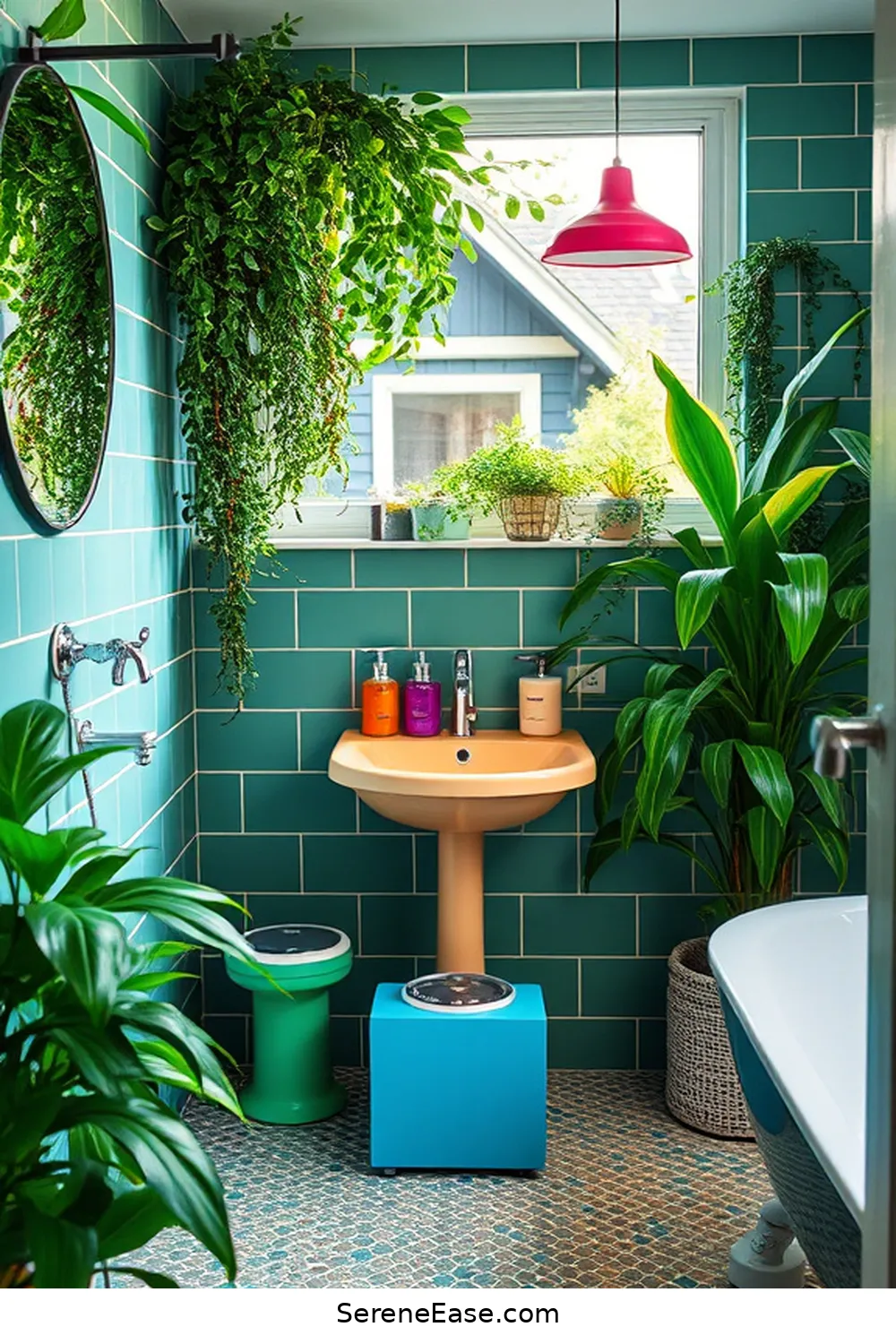 24 Ways to Infuse Bold and Bright Colors in Scandinavian Style Bathrooms 21 Bright Bathroom Scales for 24 Ways to Infuse Bold and Bright Colors in Scandinavian Style Bathrooms