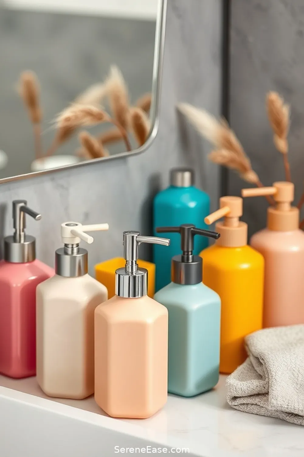 24 Ways to Infuse Bold and Bright Colors in Scandinavian Style Bathrooms 20 Playful Soap Dispensers for 24 Ways to Infuse Bold and Bright Colors in Scandinavian Style Bathrooms